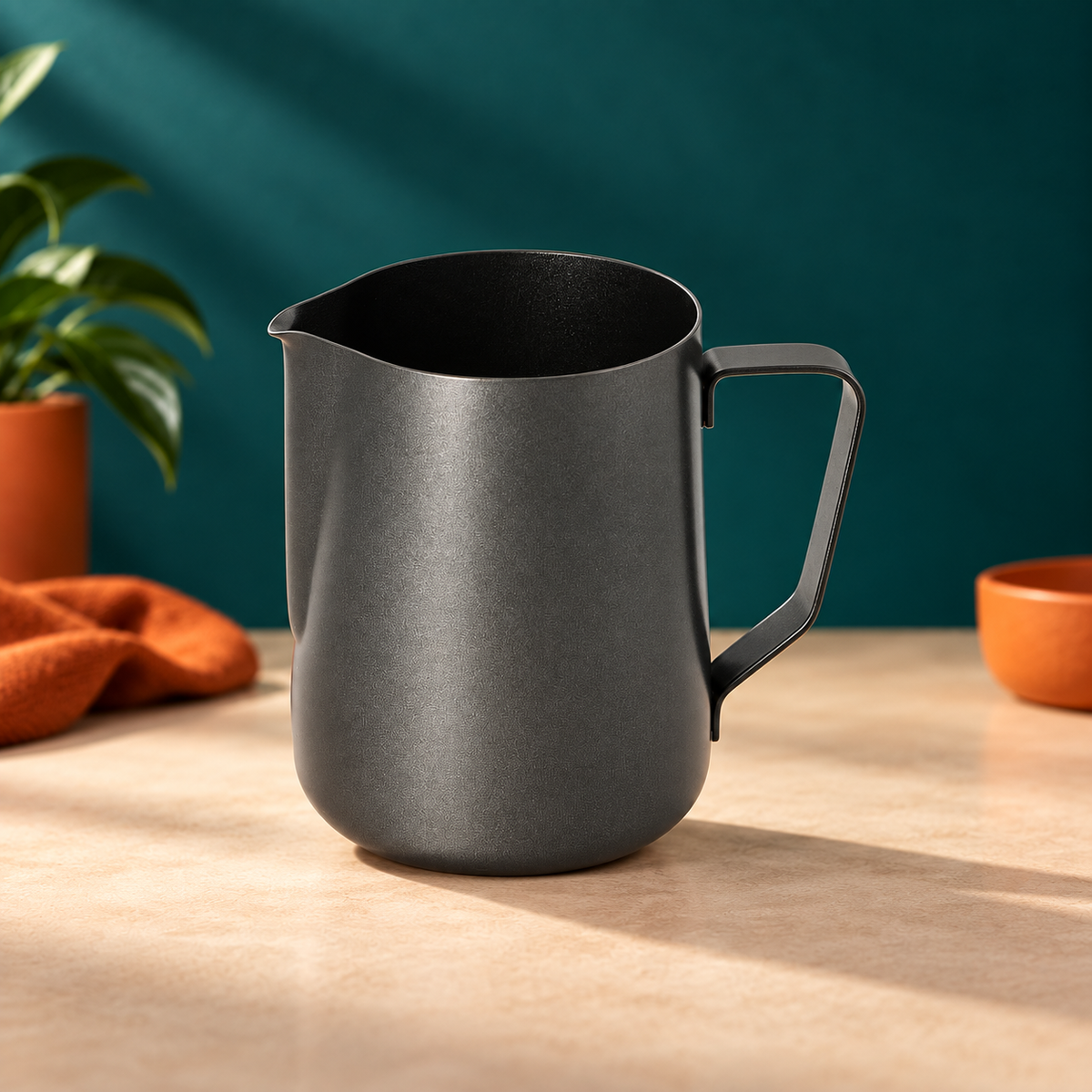 JAGUAR TEFLON MILK FOAMING JUG - 0.6 LITRE BLACK