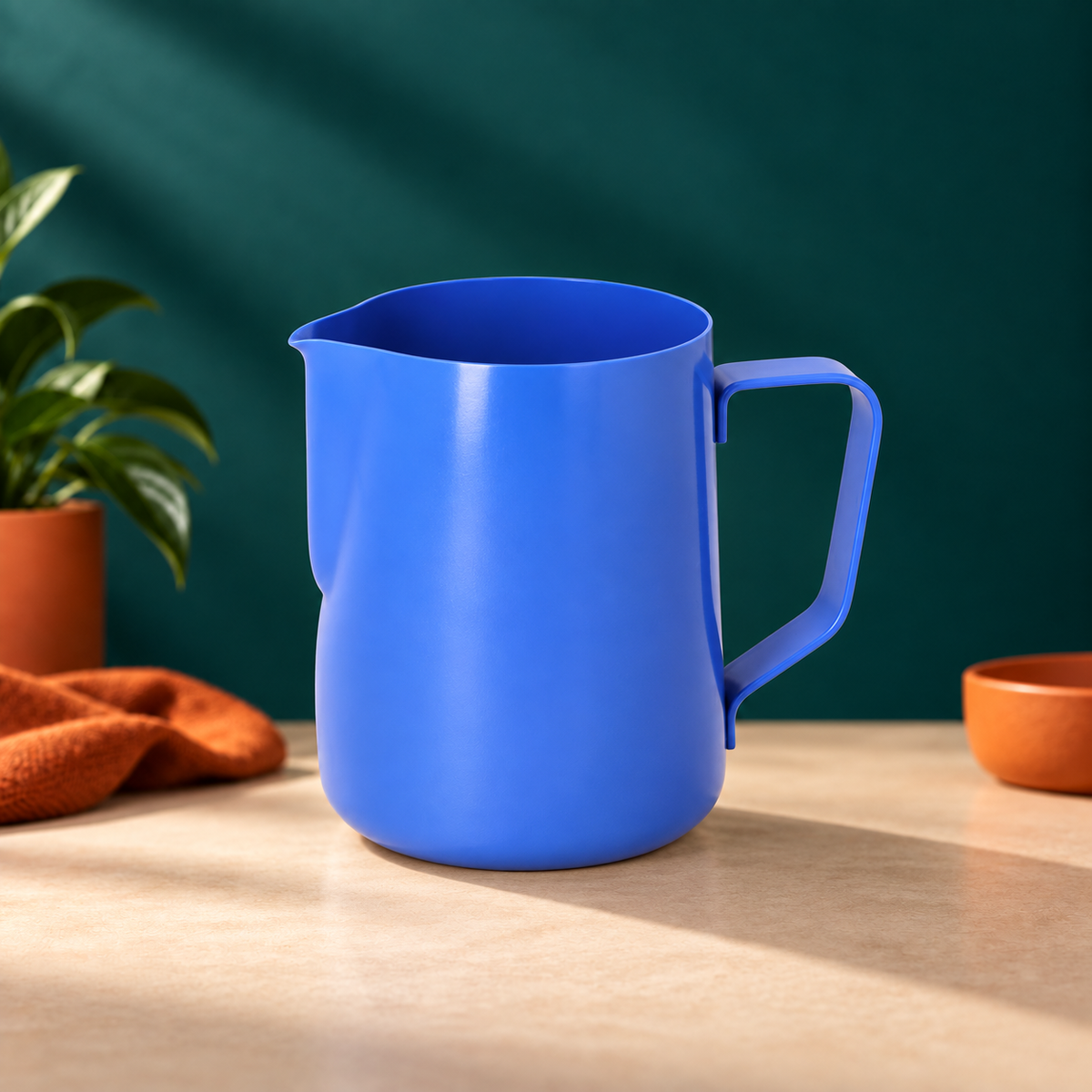 JAGUAR TEFLON MILK FOAMING JUG - 0.6 LITRE BLUE