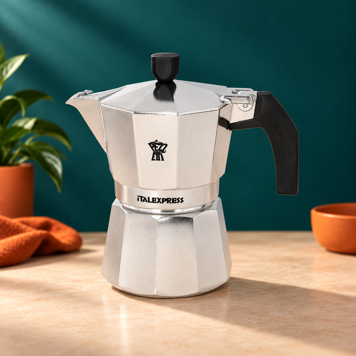 PEZZETTI ITALEXPRESS ALUMINIUM MOKA POT - 3 CUP SILVER