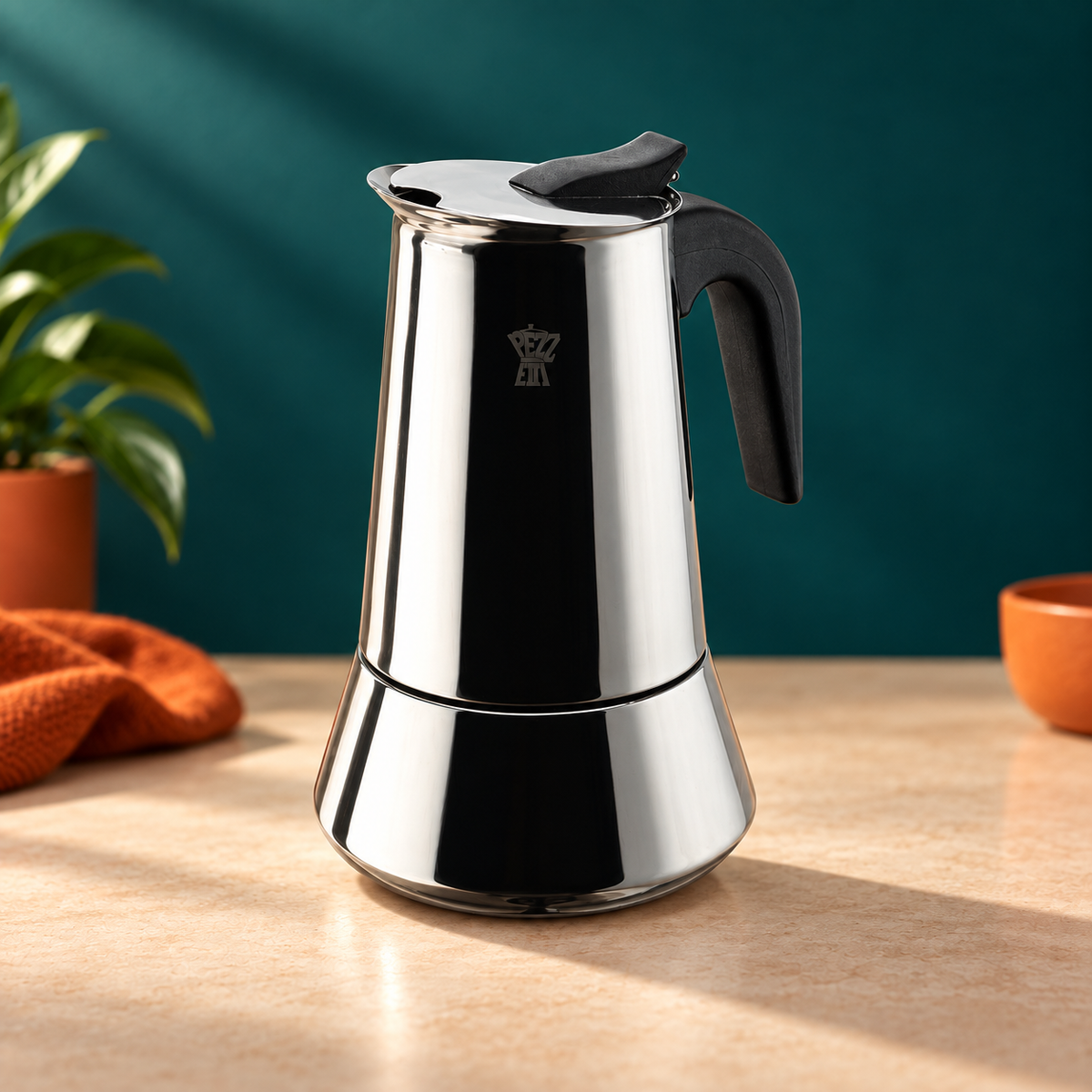 PEZZETTI STEELEXPRESS MOKA POT - 2 CUP SILVER