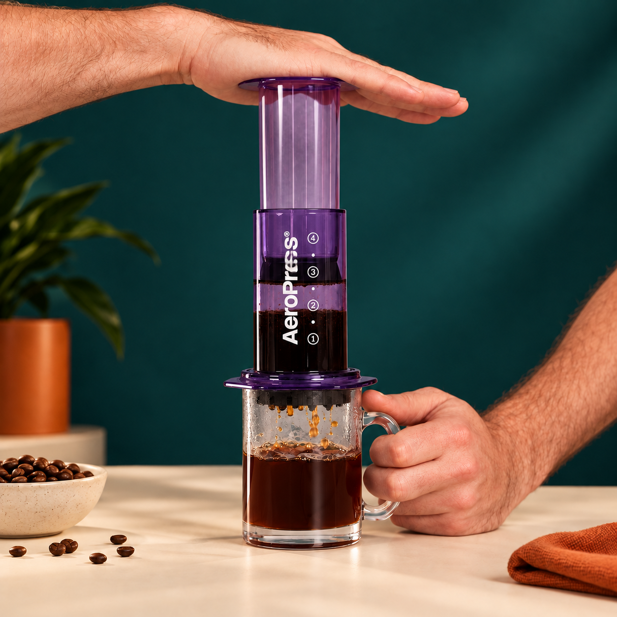AEROPRESS CLEAR PURPLE COFFEE MAKER