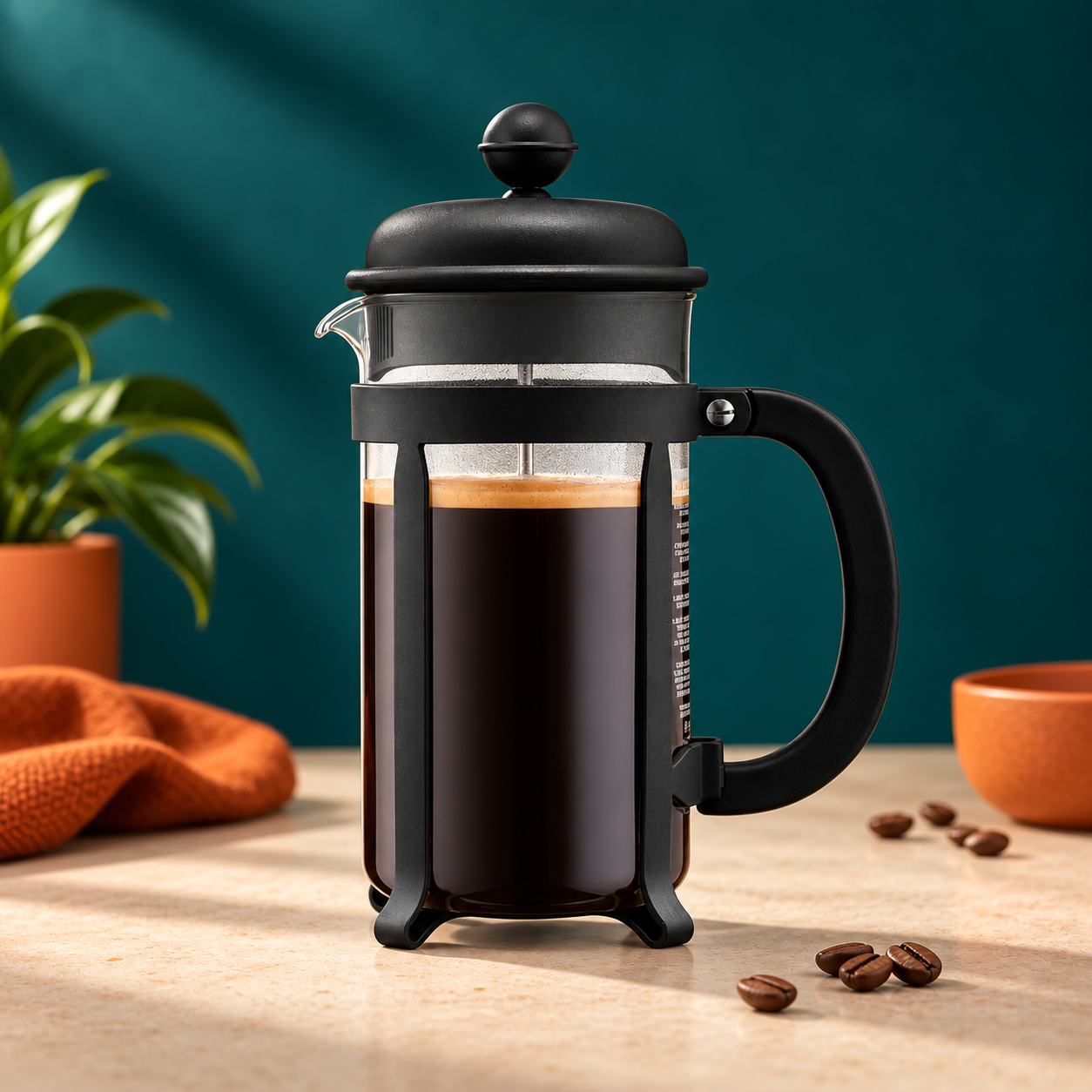 BODUM JAVA FRENCH PRESS COFFEE MAKER, 8 CUP, 1.0 L, 34 OZ - BLACK